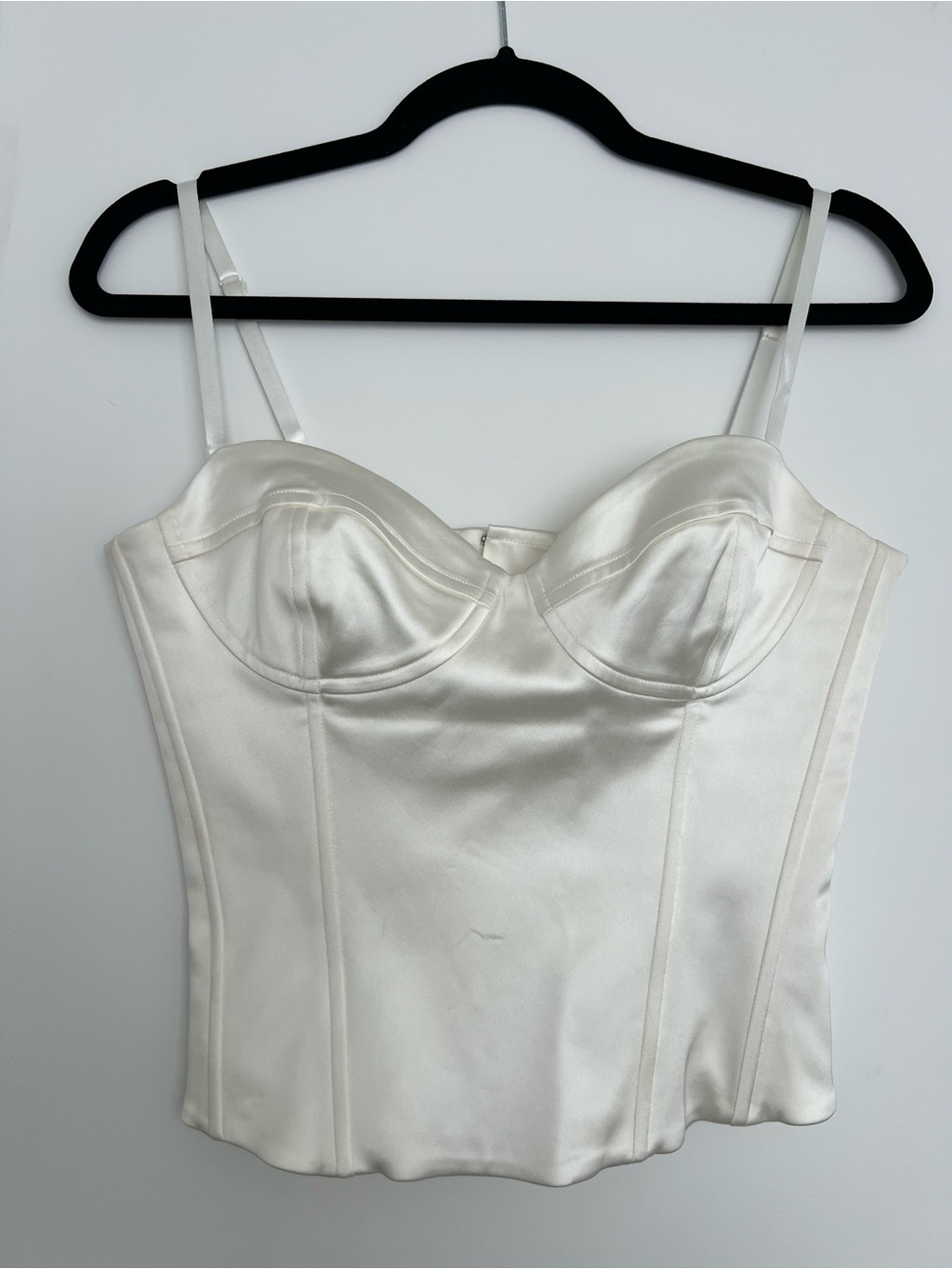 Aritzia Satin Bustier Cami in Ivory
